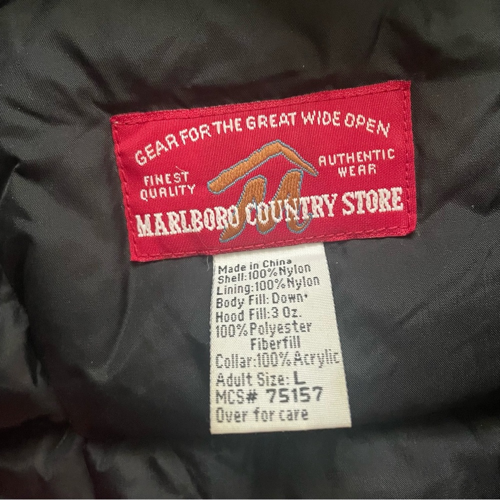 Vintage Adult Marlboro Red Country Store Coat (Size L) - Picture 7 of 7